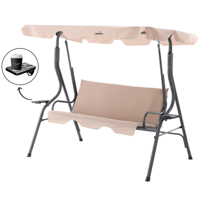 Садовые качели Garden Line 170x110x153 см Бежевый KRE0735 фото - 4