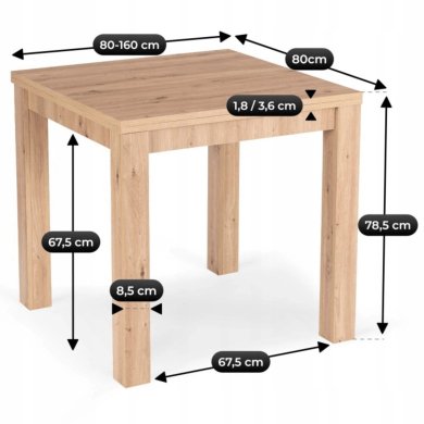 Раскладной обеденный стол Mebel Elit MAX Дуб артизан W.MAX/DA/DA/S фото - 10
