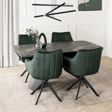 Обідній стілець поворотний Mebel Elit MUMBAI Welur Зелений ME.MUMBAI/Z/V/K фото - 8