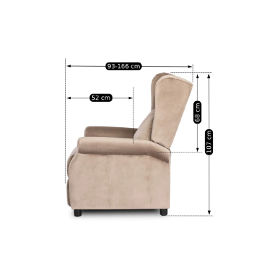 Кресло мягкое раскладное с реклайнером Mebel Elit SIMON Бежевый - 16 Кресло мягкое раскладное с реклайнером Mebel Elit SIMON Бежевый ME.SIMON/BZ/V/FW фото - 16