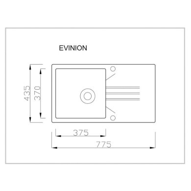 Гранитная мойка Halmar Evinion | Серый V-PL-EVINION-ZLEW-SZARY фото - 2
