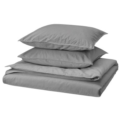 IKEA Комплект постельного белья ANGSLILJA 200х200 см Серый (ИКЕА ÄNGSLILJA) 90318650