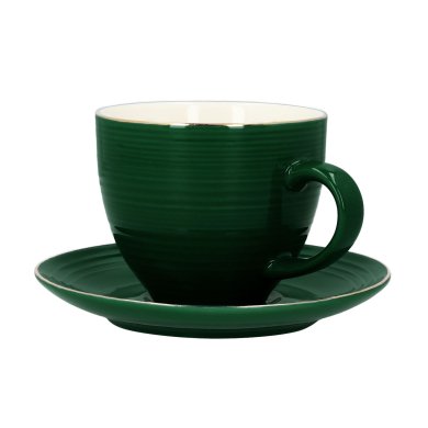 Чашка с блюдцем Homla ELLIE 230 мл | Зеленый 164308 фото - 4