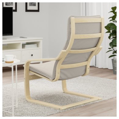 IKEA Крісло-качалка POANG Світло-бежевий (ИКЕА ПОАНГ) 39240787 фото - 5