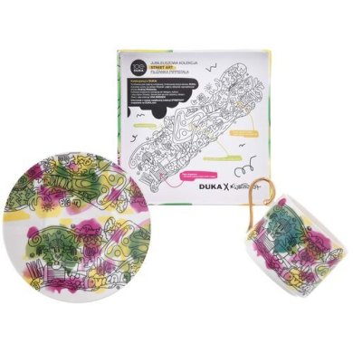 Чашка з блюдцем Duka Street Art Pippistala 320 мл | Різнокольоровий/Принт - 2 Чашка з блюдцем Duka Street Art Pippistala 320 мл | Різнокольоровий/Принт 2220476 фото - 2