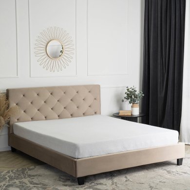 Кровать Mebel Elit QUEEN Welur 160x200 см Бежевый ME.QUEEN/160/BZ/V/LOZ фото - 5