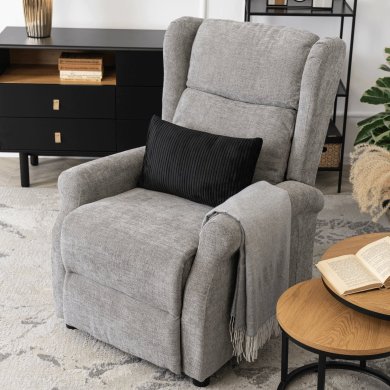 Кресло мягкое раскладное с реклайнером Mebel Elit SIMON 2 Серый ME.SIMON2/P/T/FW фото - 12