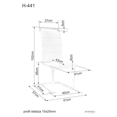 Обеденный стул Signal H-441 Welur Бежевый H441VCBE фото - 5