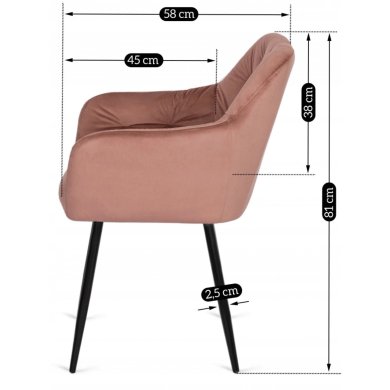 Обідній стілець Mebel Elit VIKI Рожевий - 13 Обідній стілець Mebel Elit VIKI Рожевий ME.VIKI/R/V/K фото - 13