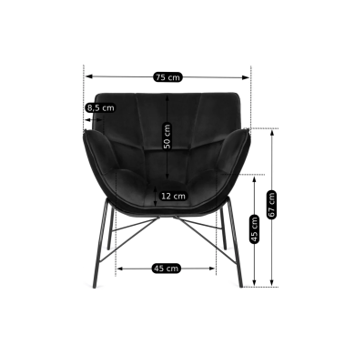 Крісло м'яке Mebel Elit FORN Чорний - 7 Крісло м'яке Mebel Elit FORN Чорний ME.FORN/CZ/V/FW фото - 7