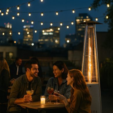 Уличный газовый обогреватель Garden Line 227 см 5000-13000 Вт Серебристый GAZ6363 фото - 4