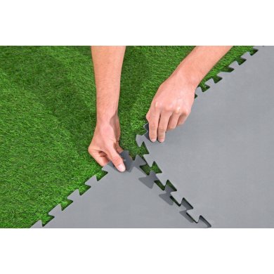 Набір килимків для басейну (пазл) Bestway 58636 78х78 см 9 шт Сірий BES58636 фото - 9