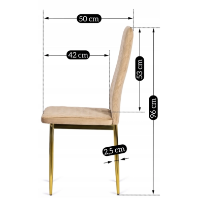 Обеденный стул Mebel Elit GAVI Бежевый ME.GAVI/BZ/V/K фото - 6