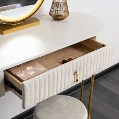 Туалетний стіл з пуфом Mebel Elit VITA Бежевий ME.VITA/BZ/ZL/B фото - 6