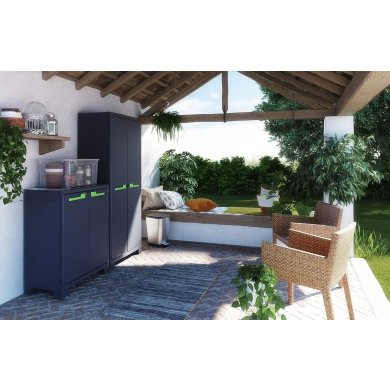 Садовый шкаф Keter/Kis ARMADIO ALTO MOBY Черный 241043-1 фото - 4