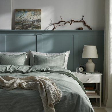 IKEA Комплект постельного белья BERGPALM 200x200 см Зеленый (ИКЕА БЕРГПАЛМ) 20423188 фото - 13