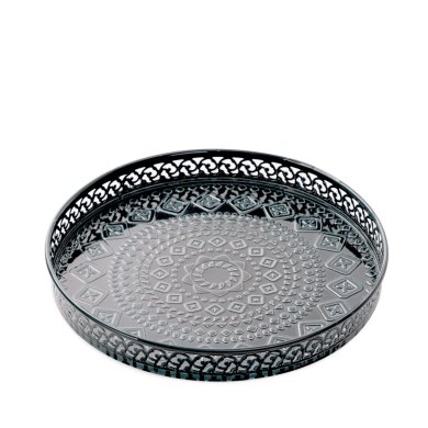 Декоративный поднос круглый Homla DEWI 25x25x3 см | Синий 164591 фото - 2