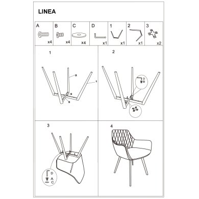 Обідній стілець Signal Linea Зелений LINEAVCZ фото - 2