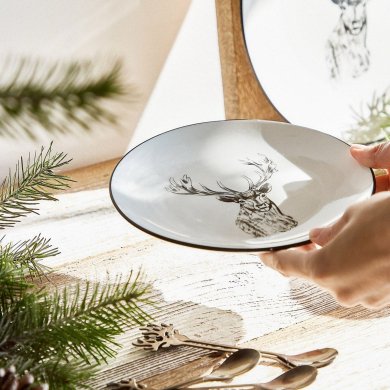 Десертна тарілка Homla REINDEER 19 см Принт 218916 фото - 4