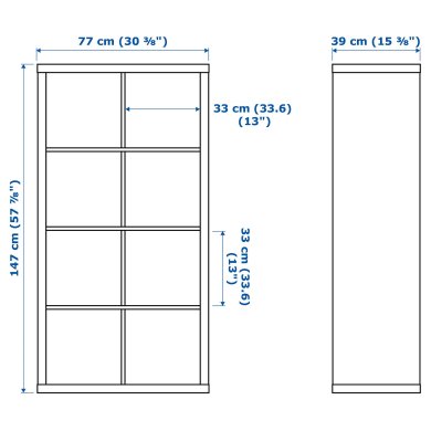 IKEA Стеллаж KALLAX Белый (ИКЕА КАЛЛАКС) 80275887 фото - 2