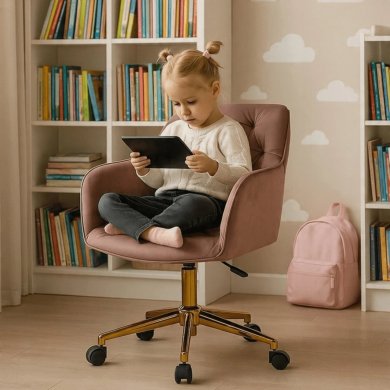 Офисное кресло Mebel Elit KONOR Welur Розовый ME.KONOR/R/ZL/V/FO фото - 11