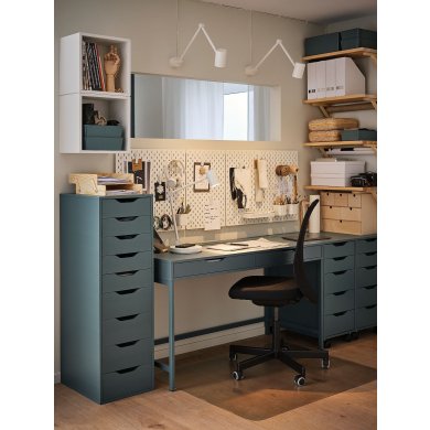 IKEA Письменный стол ALEX Бирюзовый (ИКЕА АЛЕКС) 80483805 фото - 7