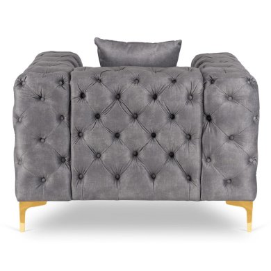 Крісло м'яке Mebel Elit SORRENTO 1S Welur Сірий ME.SORRENTO1S/P/V/FW фото - 5