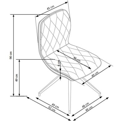 Обеденный стул Halmar K237 Коричневый V-CH-K/237-KR-BRĄZOWY фото - 5