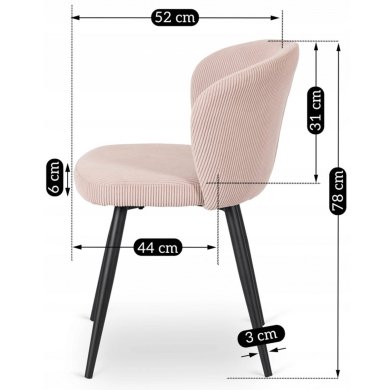 Обеденный стул Mebel Elit HAILEY Velvet Бежевый - 13 Обеденный стул Mebel Elit HAILEY Velvet Бежевый ME.HAILEY/BZ/SZTR/K фото - 13