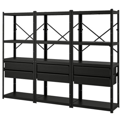 IKEA Стеллаж BROR Черный (ИКЕА БРОР) 79436909
