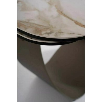 Раскладной обеденный стол Signal INFINITY Ceramic Marmur Белый INFINITYBBR160 фото - 10
