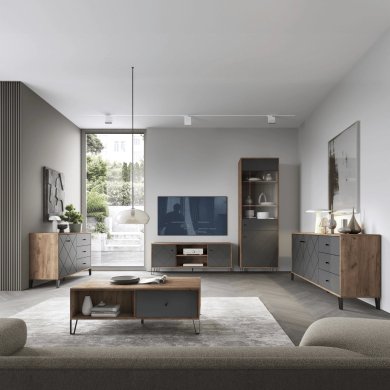 Стелаж Mebel Elit BACARDI Дуб крафт W.BILBAO/BL7/DC/GRAF/REG фото - 4