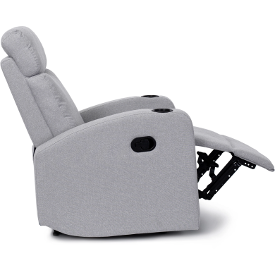 Кресло мягкое раскладное с реклайнером Mebel Elit ALAN Серый ME.ALAN2/P/T/FW фото - 5