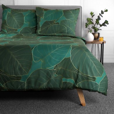 Комплект постільної білизни Homla GALLO 160x200 см Зелений 208857 фото - 10