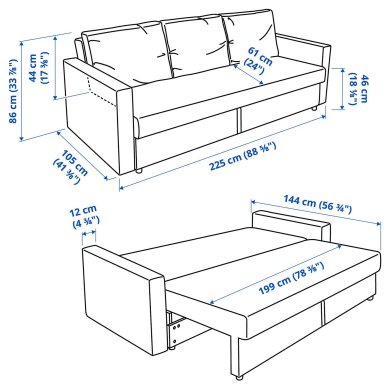 IKEA Раскладной диван FRIHETEN (ИКЕА ФРИХЕТЕН) 50341148 фото - 38