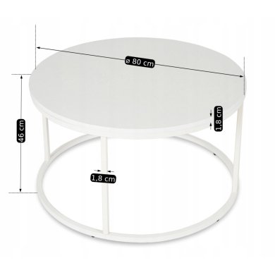 Журнальный стол Mebel Elit AGNES MAX Белый - 8 Журнальный стол Mebel Elit AGNES MAX Белый ME.MAXALICE/B/B/L фото - 8