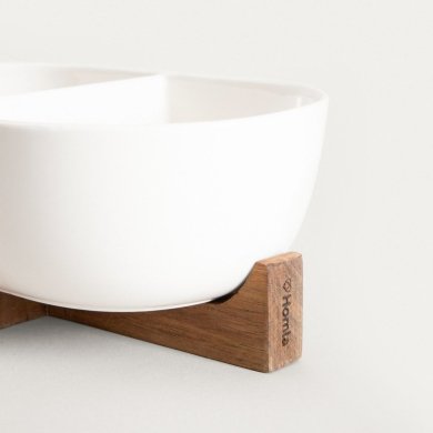 Сервірувальна миска з підставкою Homla MOOKA Білий 241845 фото - 2