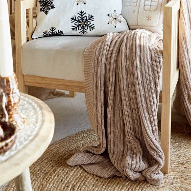 Плед Homla NEW MJOLBY 130х170 см Бежевый 218834 фото - 7