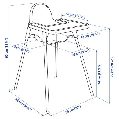 IKEA Стул для кормления ANTILOP (ИКЕА ANTILOP) 29067293 фото - 12