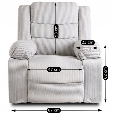Кресло мягкое раскладное с реклайнером Mebel Elit ARTURO Velvet Серый ME.ARTURO/P/SZTR/FW фото - 13