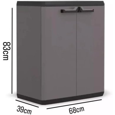 Садовый шкаф Keter/Kis PIU LOW CABINET Серый 241542 фото - 8