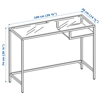 IKEA Письменный стол VITTSJO Черный (ИКЕА ВИТШО) 80221352 фото - 4
