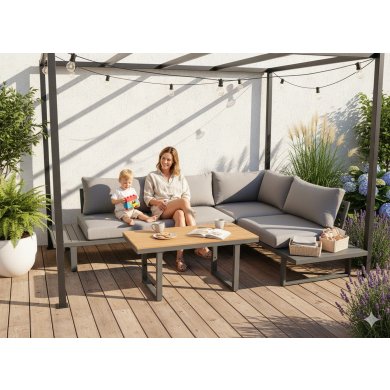 Комплект садовой мебели Garden Line BOGOTA Серый ALM1142 фото - 10