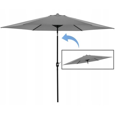 Садовый зонт с чехлом Garden Line 300 см Серый - 3 Садовый зонт с чехлом Garden Line 300 см Серый GAO5330 фото - 3