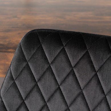 Обідній стілець Mebel Elit BRESSO Welur Чорний ME.BRESSO/CZ/CZ/V/K фото - 7