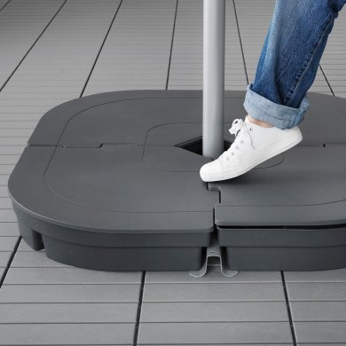 IKEA Основа для садового зонта SVARTO 99х99 см Темно-серый (ИКЕА SVARTÖ) 10285328 фото - 12