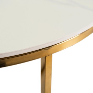 Журнальний стіл Mebel Elit MARINE Marmur Білий ME.MARINE/B/PL/ZL/L фото - 5