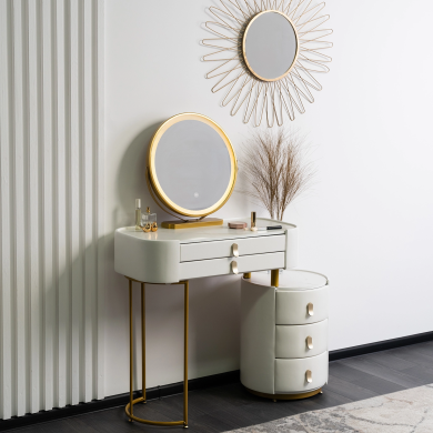 Туалетний стіл Mebel Elit SELENA Marmur Білий - 3 Туалетний стіл Mebel Elit SELENA Marmur Білий ME.SELENA/B/ZL/B фото - 3