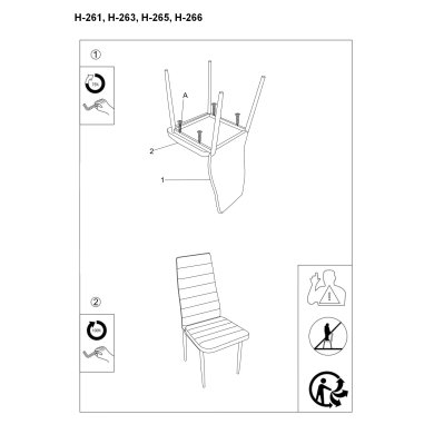 Обеденный стул Signal H-261 Кремовый H261KRE фото - 3