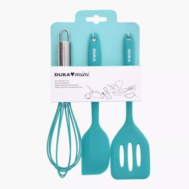 Набор кухонных принадлежностей Duka MINI 3 шт Бирюзовый - 6 Набор кухонных принадлежностей Duka MINI 3 шт Бирюзовый 2221366 фото - 6